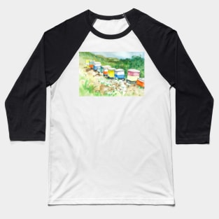 Beehives on the hillside Baseball T-Shirt